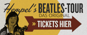 Banner zum Ticketverkauf der Hempel's Beatles-Tour